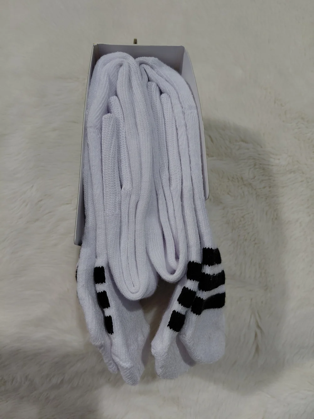 NWT Adidas Multi-Sport White & Black Crew Socks - 2 Pair